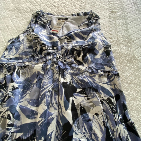 Alfani Leaf Print Mini Dress Size 12 Petite - Picture 7 of 13